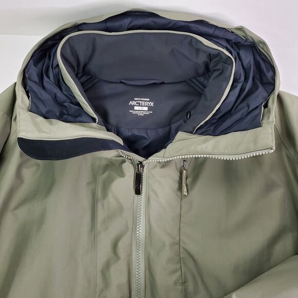 Arc'Teryx Khuno Parka Jacket Goretex Coreloft Green Large Windstopper - Picture 5 of 16
